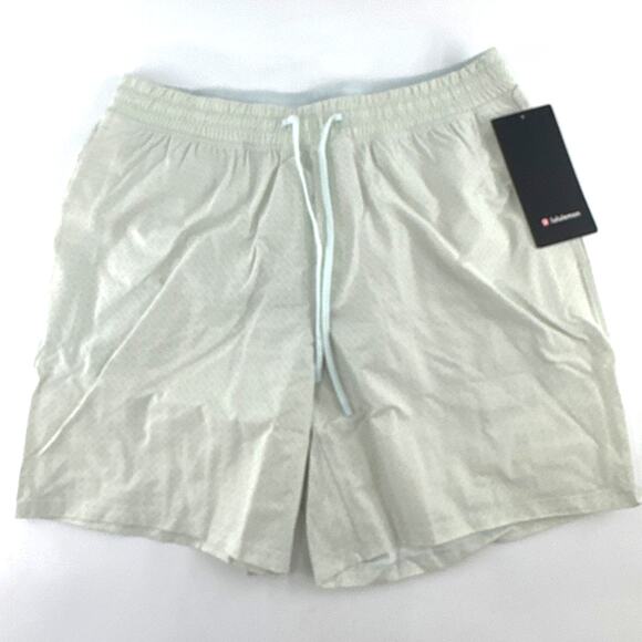 Lululemon Men's Dotted Link White Ocean Air Swim Short 7" Lined Size L - Picture 3 of 12